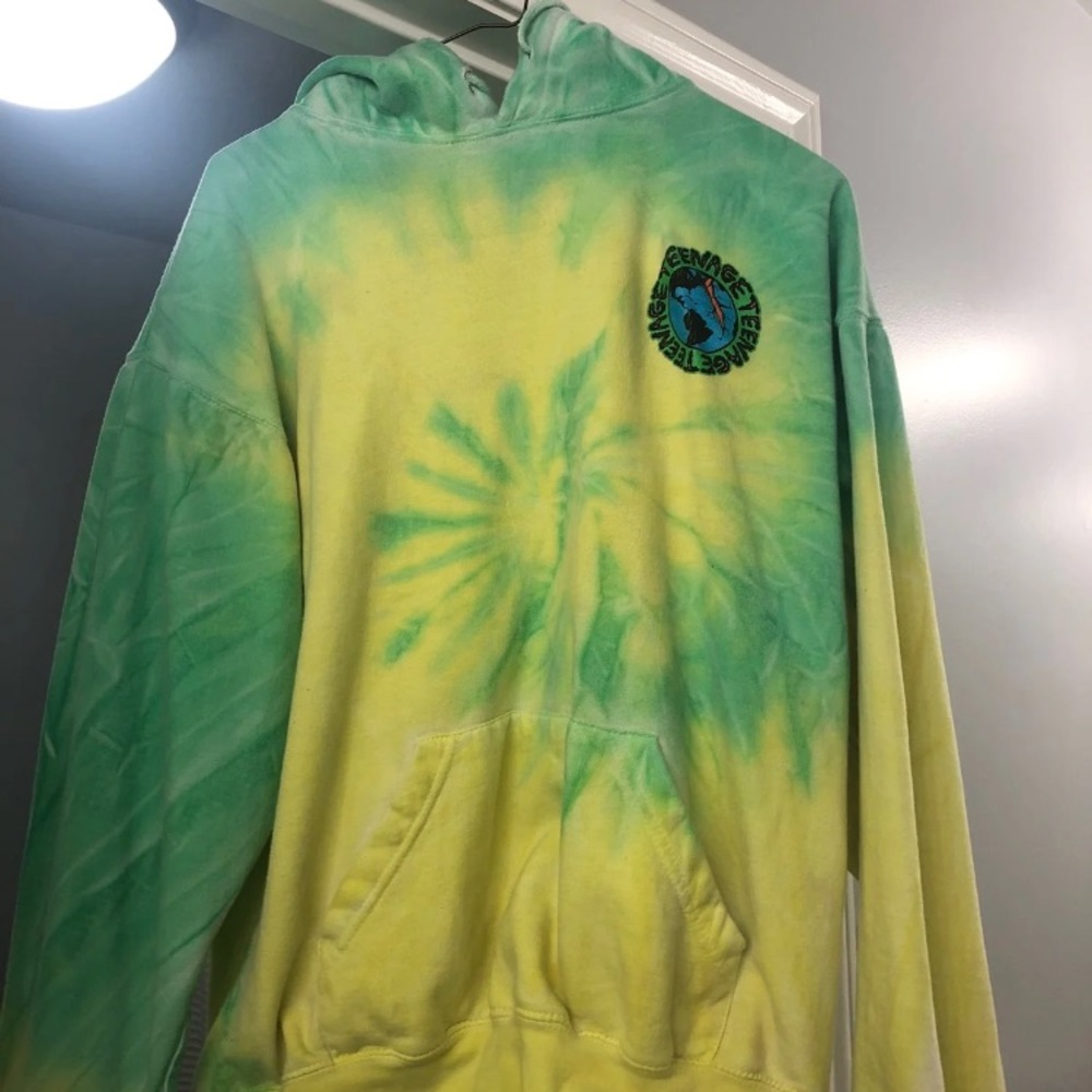 Green Tie Die Hoodie
